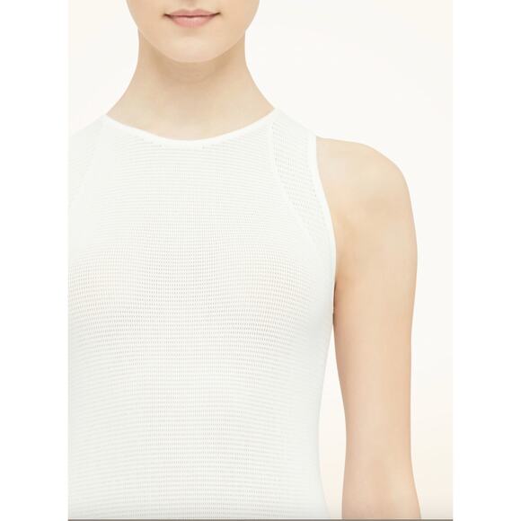 NWT Wolford Grid Net Bodysuit Sleeveless Crewneck Moisture-Wicking White XS - Picture 8 of 8